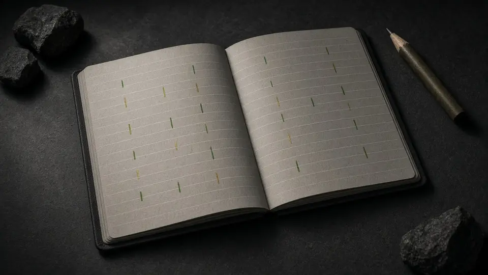 Változásjegyzék sorai egy sötét panelen
